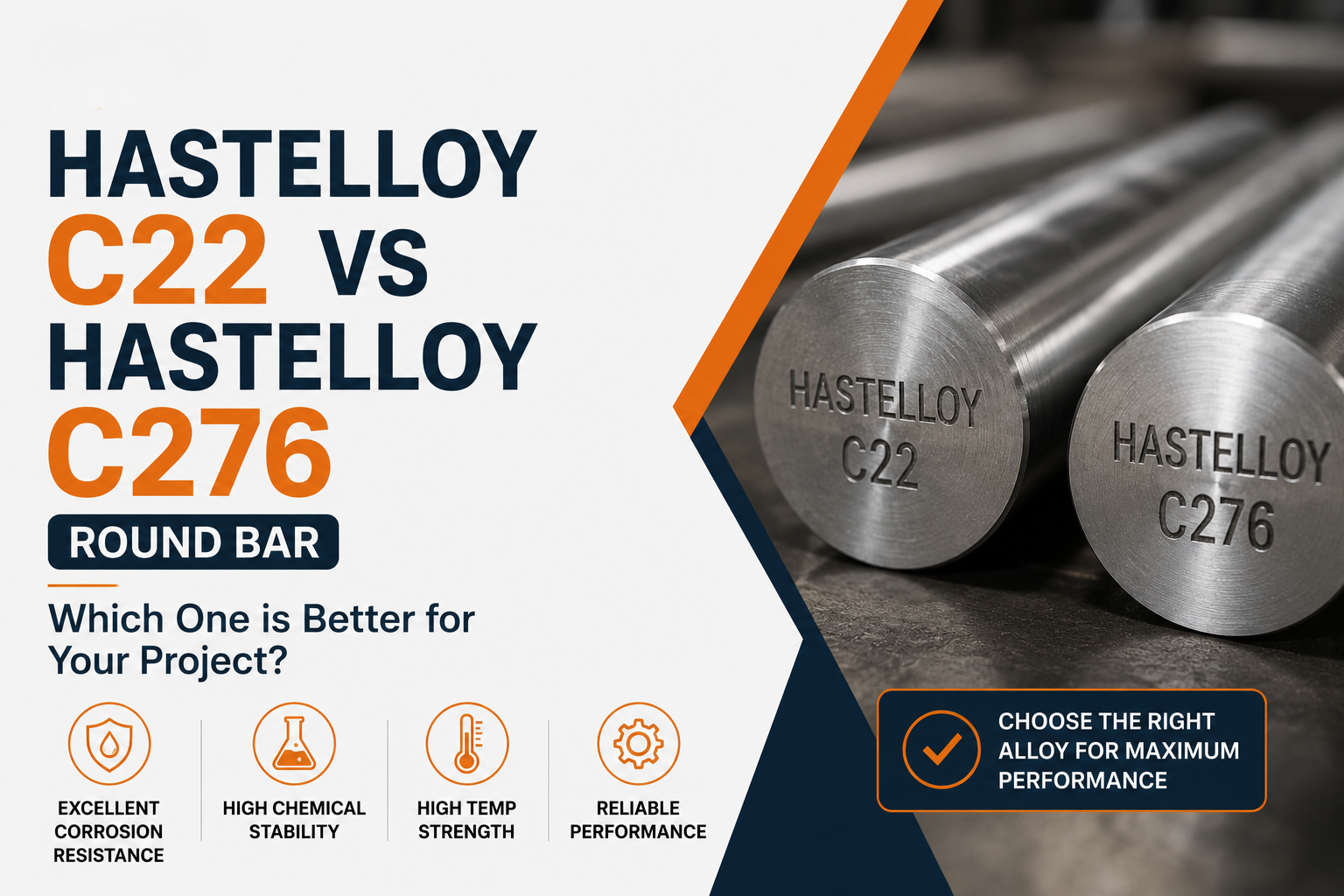 Hastelloy C22 vs Hastelloy C276 Round Bar